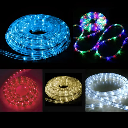 Coiled LED Ropelight 9m Flash Connectable in five vibrant multicolor options