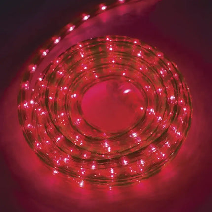Coiled red LED Rope Light from LED Ropelight 9m Flash Connectable in multicolor options