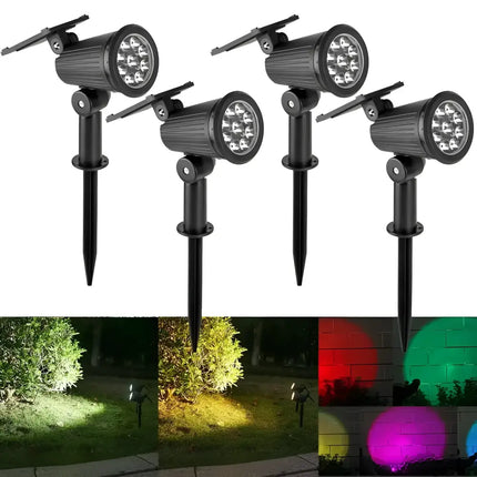 9 LED Solar Spot Light Outdoor Waterproof Garden Landscape Lighting