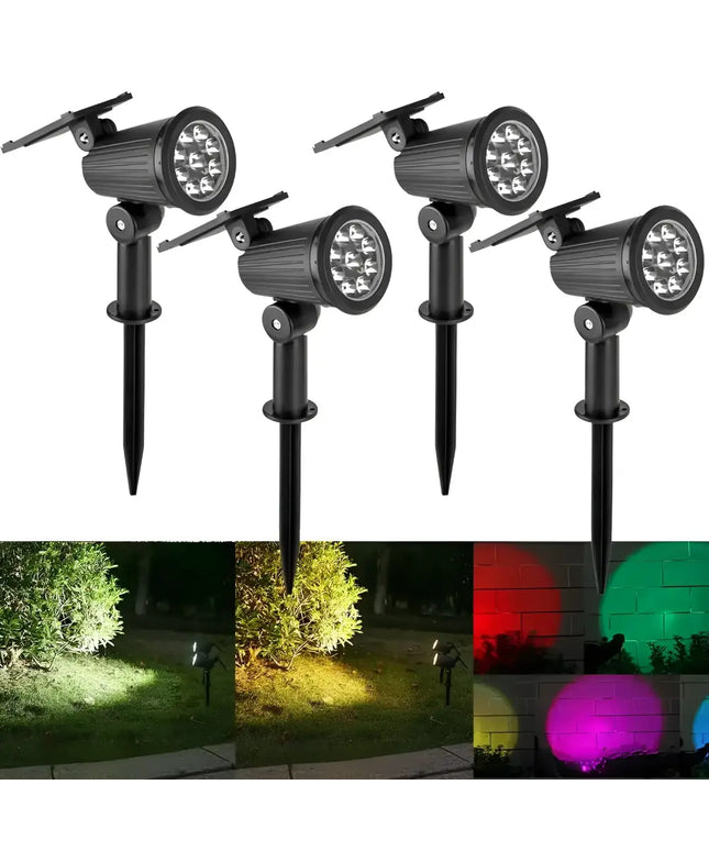 9 LED Solar Spot Light Outdoor Waterproof Garden Landscape Lighting