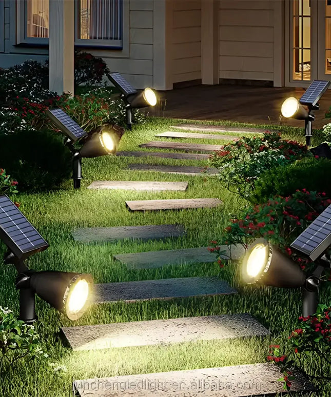 9 LED Solar Spot Light Outdoor Waterproof Garden Landscape Lighting