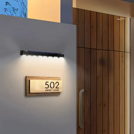 8 LED Solar Wall Light Outdoor Waterproof Garden Balcony Fence Lighting Lamp