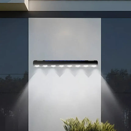 8 LED Solar Wall Light Outdoor Waterproof Garden Balcony Fence Lighting Lamp