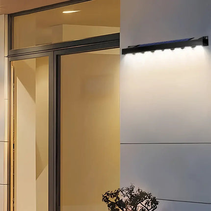 8 LED Solar Wall Light Outdoor Waterproof Garden Balcony Fence Lighting Lamp