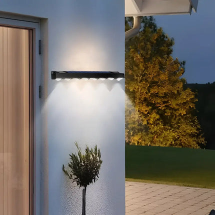 8 LED Solar Wall Light Outdoor Waterproof Garden Balcony Fence Lighting Lamp