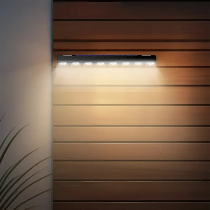 8 LED Solar Wall Light Outdoor Waterproof Garden Balcony Fence Lighting Lamp
