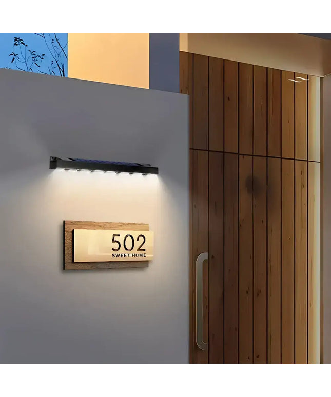 8 LED Solar Wall Light Outdoor Waterproof Garden Balcony Fence Lighting Lamp