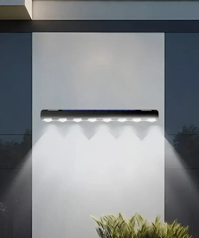 8 LED Solar Wall Light Outdoor Waterproof Garden Balcony Fence Lighting Lamp