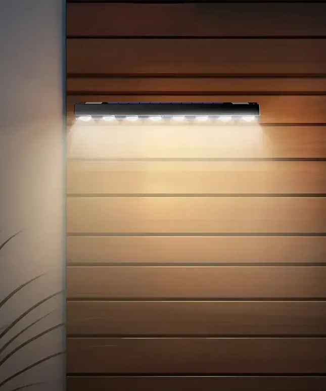 8 LED Solar Wall Light Outdoor Waterproof Garden Balcony Fence Lighting Lamp