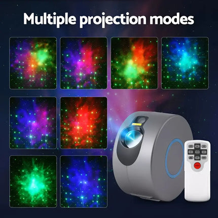 Galaxy projector with remote control showcasing LED Starry Sky Galaxy Laser Night Lamp