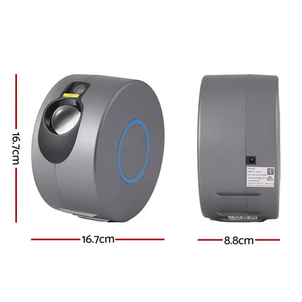 Gray cylindrical projector with dimensions for LED Starry Sky Galaxy Laser Projection Night Lamp