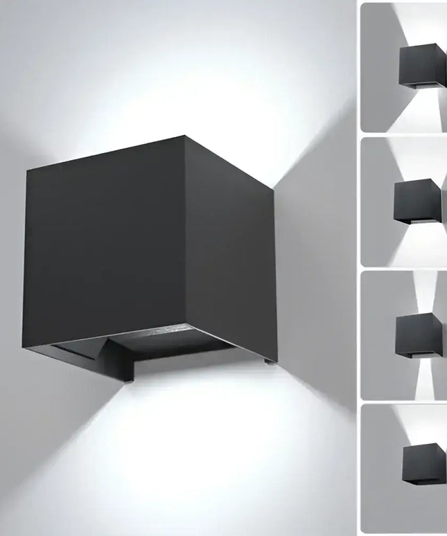 Modern black cube wall lamp from LED Wall Light Cube 12W Waterproof Outdoor Indoor Lighting Fixtures Cool