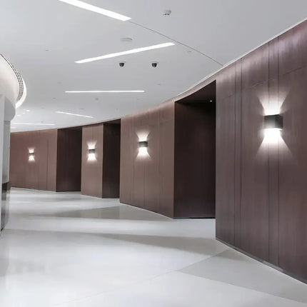 Modern hallway with LED Wall Light Cube 12W Waterproof Indoor Outdoor Lighting Fixtures