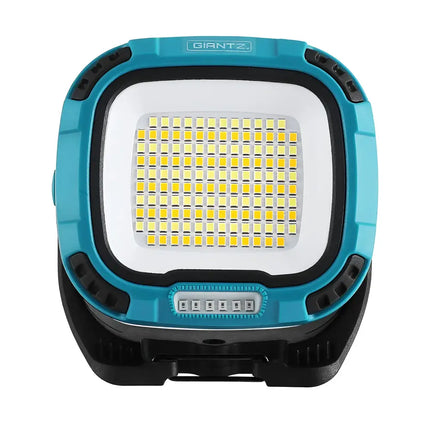 Teal and black LED Work Light Torch Rechargeable USB Cordless Magnetic for portable illumination