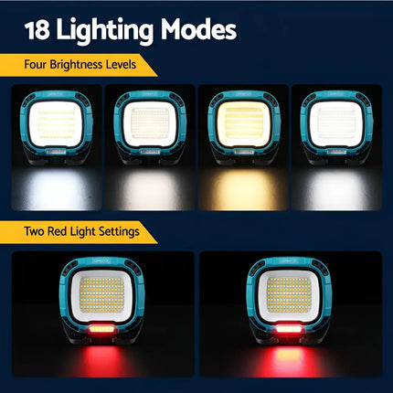 LED Work Light Torch Rechargeable USB Cordless Magnetic displaying multi-mode illumination