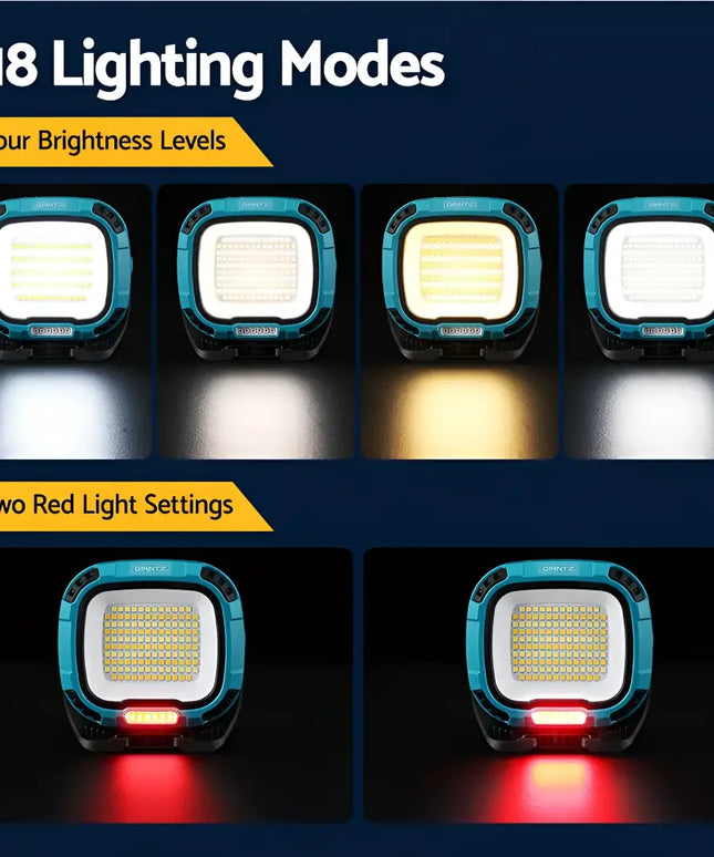 LED Work Light Torch Rechargeable USB Cordless Magnetic displaying multi-mode illumination