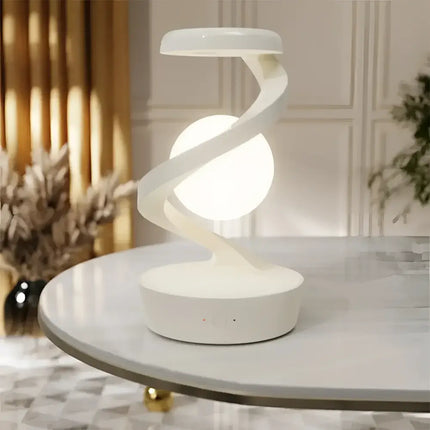 Levitating 3D Moon Lamp with LED RGB Light and Wireless Phone Charger