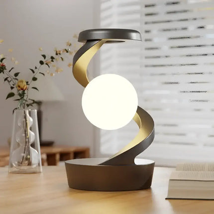 Levitating 3D Moon Lamp with LED RGB Light and Wireless Phone Charger
