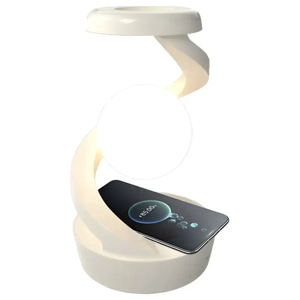 Levitating 3D Moon Lamp with LED RGB Light and Wireless Phone Charger