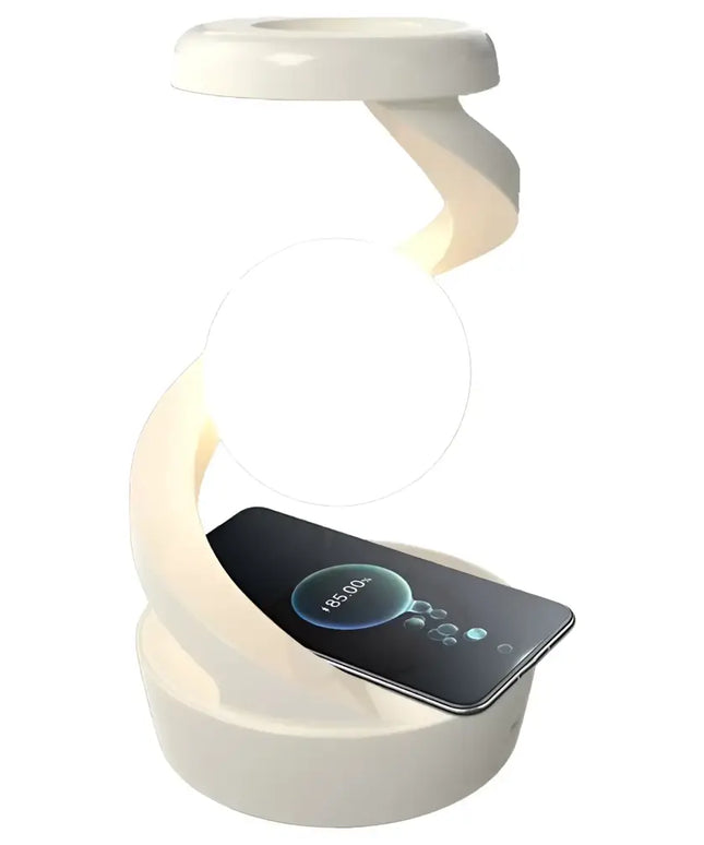Levitating 3D Moon Lamp with LED RGB Light and Wireless Phone Charger