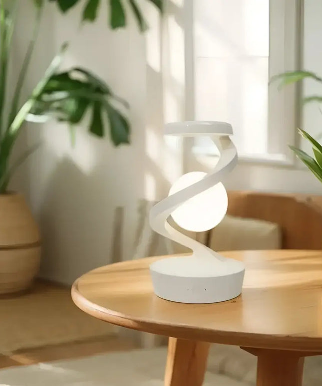 Levitating 3D Moon Lamp with LED RGB Light and Wireless Phone Charger