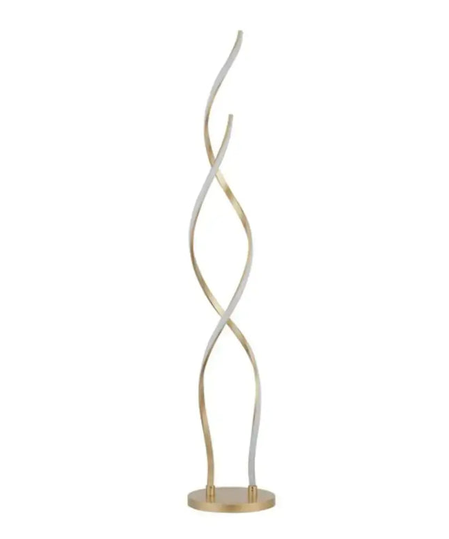 Gold Acropora LED floor lamp with built-in warm light for living room