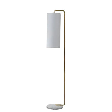 Lexi ADELE Metal and Marble Floor Lamp with cylindrical shade for elegant lighting