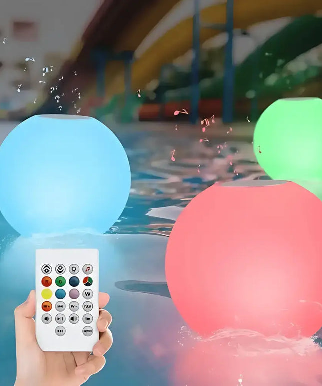 Lexi LED Floating Ball Speaker Light with Hook | Waterproof Bluetooth Light - Audio & Video > Speakers