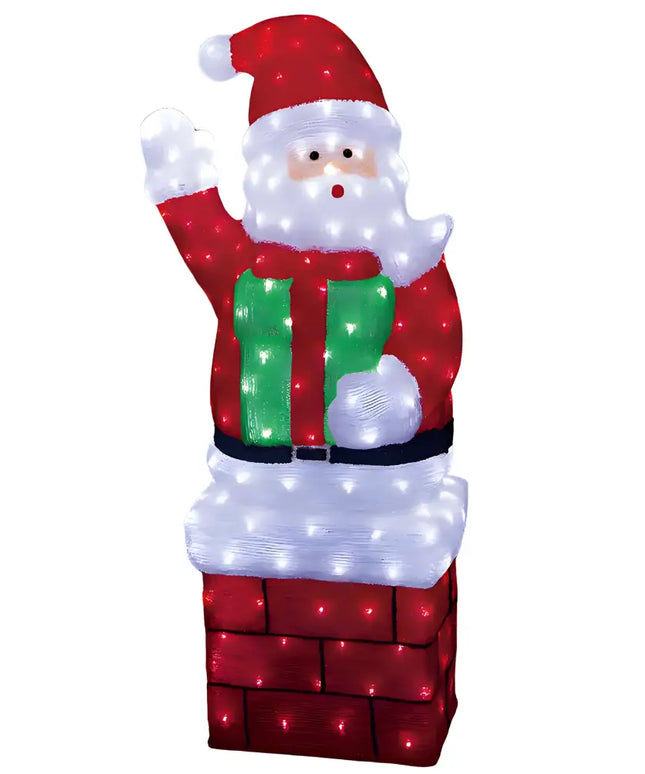 1.2M Huge Acrylic Large Standing Santa with Gift Box