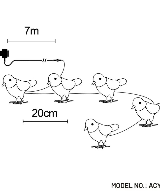 Acrylic Baby Bird (5pcs/set)-Christmas Figure-Lexi Lighting
