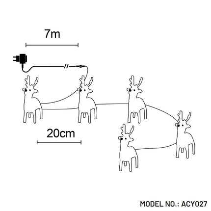 Lexi Lighting Christmas Acrylic Baby Reindeer Set (5pcs) with festive design and warm LED glow.