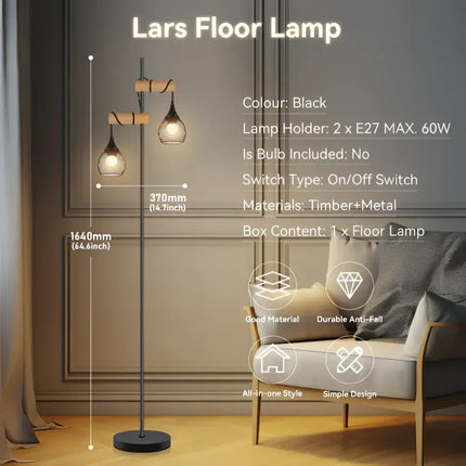Lexi Lighting Lars Floor Lamp - Home & Garden > Lighting > Floor Lamps