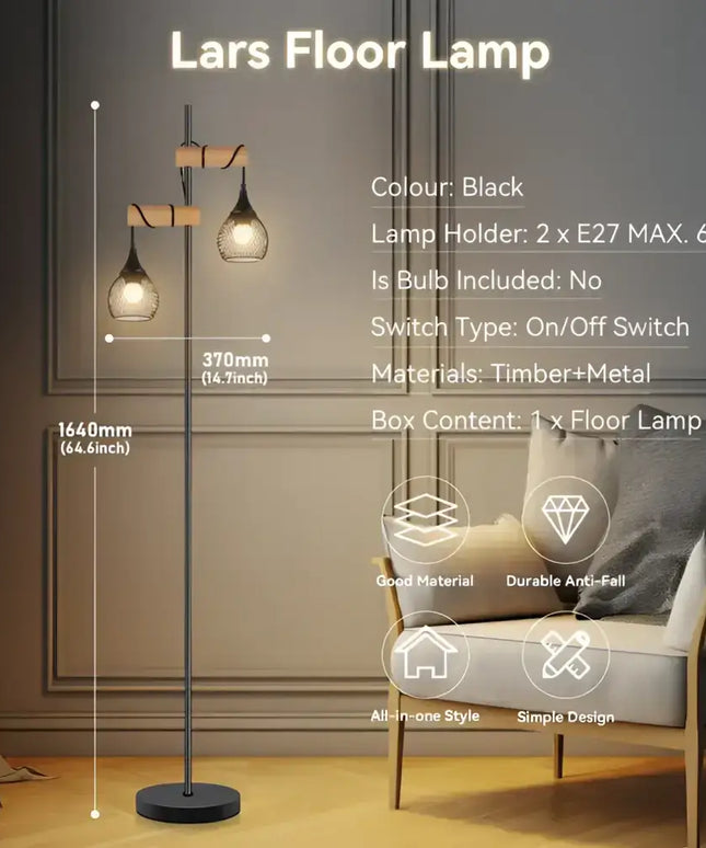 Lexi Lighting Lars Floor Lamp - Home & Garden > Lighting > Floor Lamps