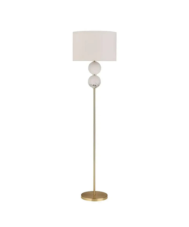 Murano 1 Light Floor Lamp Brass - LL-27-0206BS-Floor Lamps-Lexi Lighting