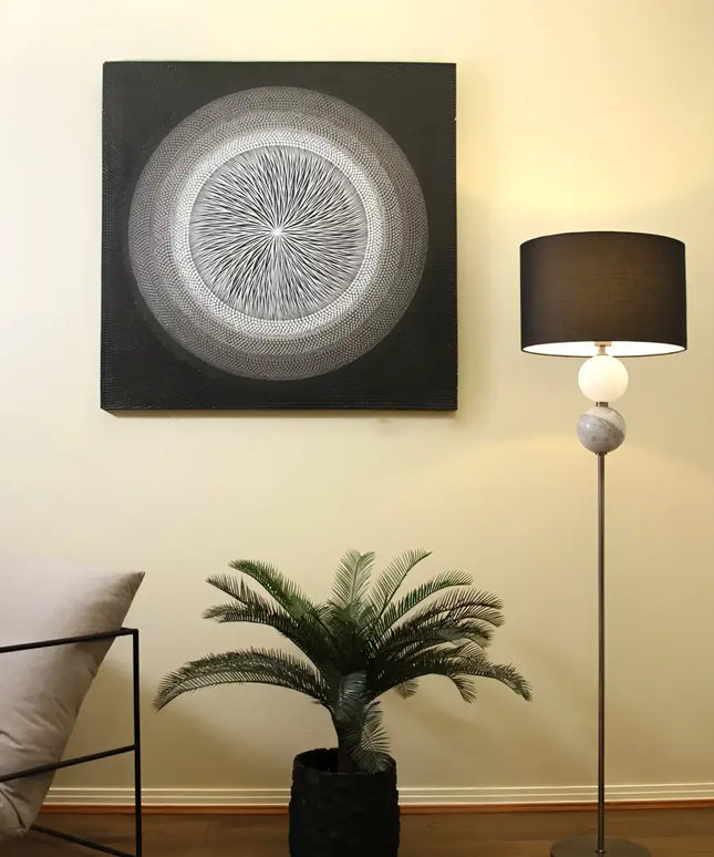 Murano 1 Light Floor Lamp Pewter - LL-27-0206PT-Floor Lamps-Lexi Lighting