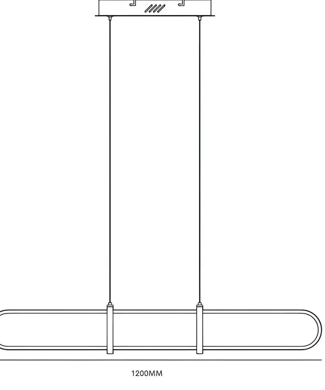 Lexington Black Tri-Colour LED Linear Pendant