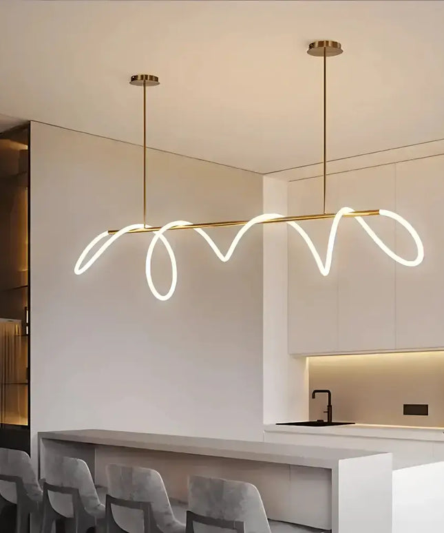 Linear Flex 1800 90W Dimmable Linear LED Pendant | Satin Brass