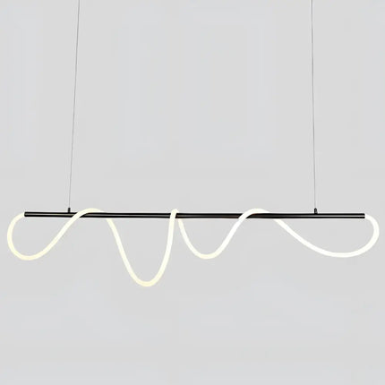 LINEAR FLEX BLACK 90W Squiggle LED Pendant