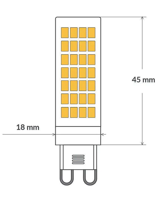 5W Warm White G9 Dimmable LED Capsule Globe Liquidleds, Mini bulbs, 5w-g9