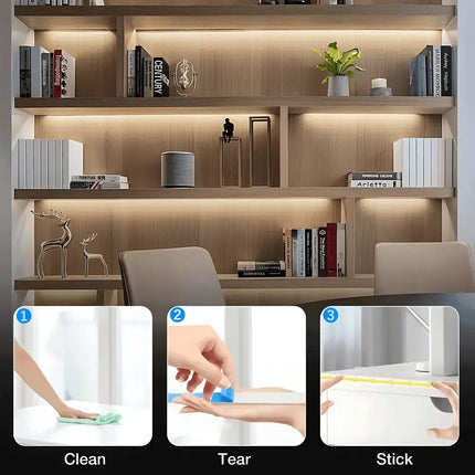 Strippy GlowFlex 5M LED Strip Kit: COB Dotless Dimmable - Cool White 4000K - Home & Garden > Lighting