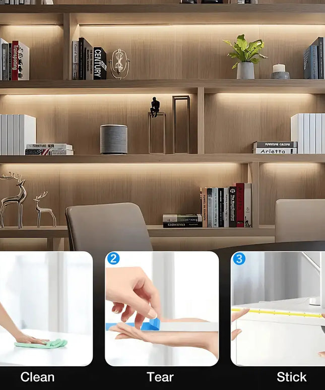 Strippy GlowFlex 5M LED Strip Kit: COB Dotless Dimmable - Cool White 4000K - Home & Garden > Lighting