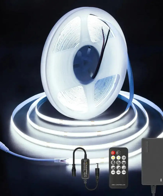 LumaFlex Linea Dimmable COB LED Strip Light Kit - 6000K - 10 meter kit with Remote control - Home & Garden > Lighting