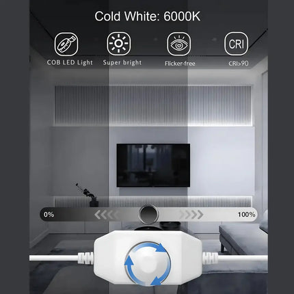 LumaFlex Linea Dimmable COB LED Strip Light Kit - 6000K - Home & Garden > Lighting