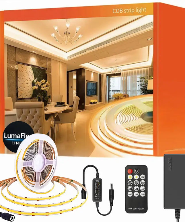 LumaFlex Linea Dimmable COB LED Strip Light Kit - 3000K - Home & Garden > Lighting