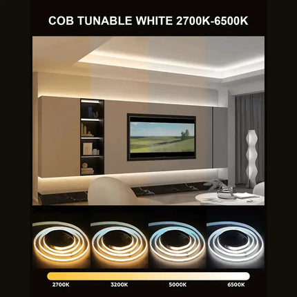 LumaFlex GlowFlex 3M COB LED Strip Light Kit: Dimmable Smart App & Remote Control - 3CCT - Home & Garden > Lighting