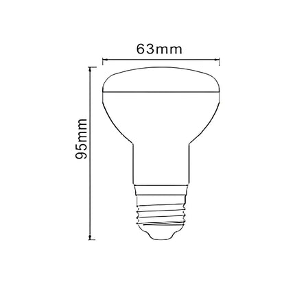 Premium Lummax GLOBE-R63 LED E27 Bulb: Bright 7W 3000K/6000K Globe Reflector - GLOBES
