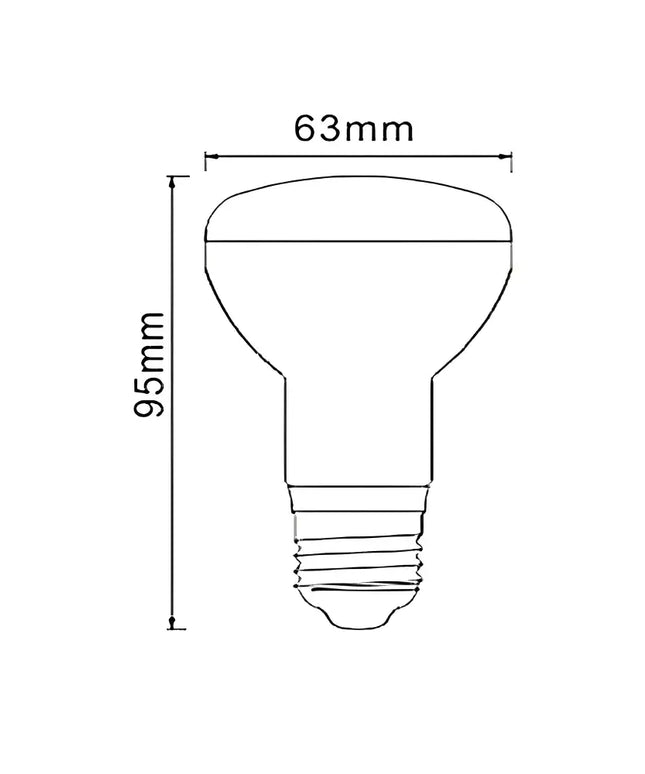 Premium Lummax GLOBE-R63 LED E27 Bulb: Bright 7W 3000K/6000K Globe Reflector - GLOBES