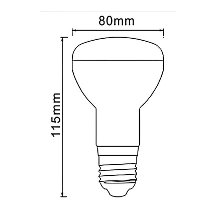 Premium Lummax GLOBE-R80 LED E27 Bulb: Warm & Daylight 9W 3000K/6000K Globe Reflector - GLOBES