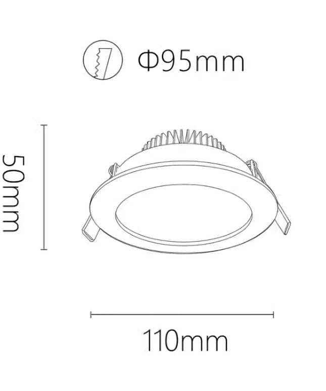 Lummax DL9810 downlight installed in a contemporary kitchen ceiling