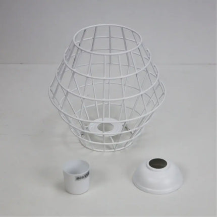 Maci.18 White Mesh DIY Shade B22 - OL2542WH-DIY Batten Fix Lights-Oriel Lighting